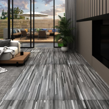 vidaXL csíkos szürke 2 mm-es PVC padlóburkolat 5,26 m² beton- és padlóbevonat