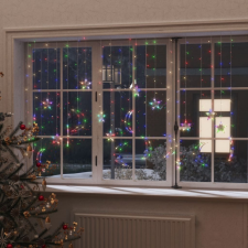 vidaXL csillag és hold fényfüzér 345 színes LED-del és távirányítóval kültéri izzósor