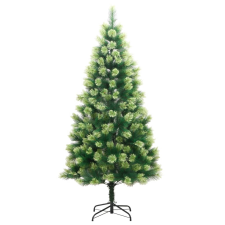 vidaXL csuklópántos műkarácsonyfa állvánnyal 210 cm (356739) műfenyő