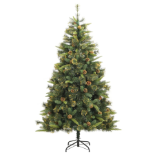 vidaXL csuklópántos műkarácsonyfa tobozokkal 240 cm (357704) műfenyő