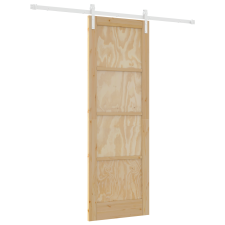 vidaXL Csúszó Ajtó felszerelési készlettel 73.5x211 cm Tömör Fa Fenyő (3333244) építőanyag