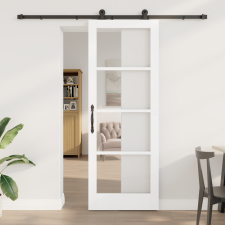 vidaXL Csúszó Ajtó Hardver Készlet "ORKDAL" Fehér 78x211 cm nyílászáró