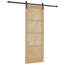vidaXL Csúszó Ajtó Hardver Készlettel 78x211 cm Szilárd Fa Fenyő (3333304) nyílászáró