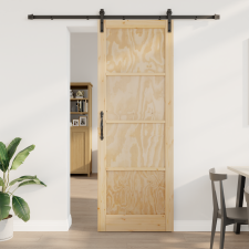 vidaXL Csúszó Ajtó Hardver Készlettel 83x232 cm Szilárd Fa Fenyő nyílászáró