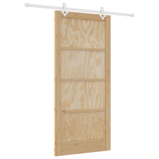 vidaXL csúszó ajtó hardver készlettel 93x202 cm szilárd fenyőből (3333570) építőanyag