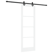 vidaXL Csúszó ajtó hardver készlettel Fehér 73,5x211 cm Tömör fenyő (3332298) nyílászáró