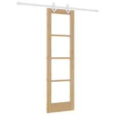 vidaXL csúszó ajtó hardver szettel 61x198,5 cm szilárd fenyőből (3332209) nyílászáró