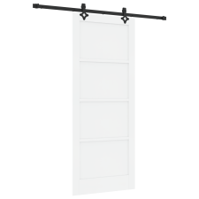 vidaXL Csúszó Ajtó Hardver Szettel Fehér 86x211 cm Masszív Fenyő (3333513) nyílászáró