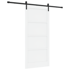 vidaXL Csúszó Ajtó Hardverszettel Fehér 93x202 cm Szilárd Fa Fenyő (3333319) nyílászáró