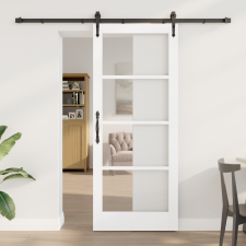 vidaXL Csúszó Ajtó Kiegészítő Készlettel 'ORKDAL'Fehér 83x202 cm nyílászáró