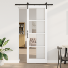 vidaXL Csúszó Ajtó Kiegészítő Készlettel 'ORKDAL'Fehér 83x232 cm. nyílászáró