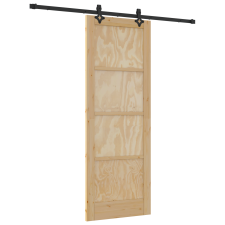 vidaXL csúszó ajtó vasalattal 78x211 cm szilárd fenyő (3333528) nyílászáró