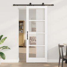 vidaXL Csúszóajtó alkatrész készlettel 'ORKDAL'Fehér 78x211 cm nyílászáró