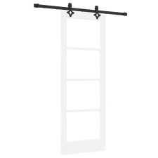 vidaXL Csúszóajtó Hardver Készlet Fehér 73.5x198.5 cm Tömör Fenyő (3332268) nyílászáró