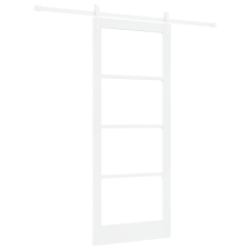 vidaXL Csúszóajtó Hardver Készlet Fehér 86x211 cm Szilárd Fa Fenyő (3332426) nyílászáró