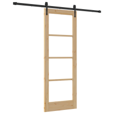 vidaXL Csúszóajtó hardver készlettel 73.5x198.5 cm Szilárd Fenyőfa (3332379) nyílászáró