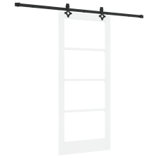 vidaXL csúszóajtó hardver készlettel, Fehér 86x198,5 cm tömör fenyő (3332312) nyílászáró