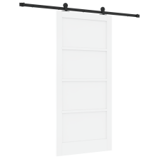 vidaXL csúszóajtó hardver készlettel, fehér, 93x202 cm szilárd fenyő (3333375) nyílászáró