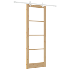 vidaXL Csúszóajtó hardver szett 83x232 cm Szilárd Fa Fenyő (3332225) nyílászáró