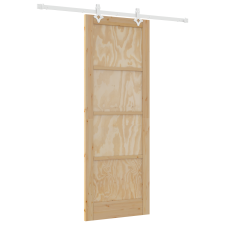 vidaXL csúszóajtó hardver szettel 78x211 cm szilárd fenyőből (3333556) nyílászáró