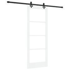 vidaXL Csúszóajtó hardver szettel Fehér 78x202 cm Tömör fenyő (3332300) nyílászáró