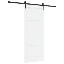 vidaXL Csúszóajtó hardverrel, fehér 83x202 cm tömbfenyő (3333729) nyílászáró
