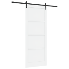 vidaXL Csúszóajtó kiegészítőkkel Fehér 93x232 cm Szilárd Fa Fenyő (3333743) nyílászáró
