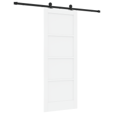vidaXL Csúszóajtó szerelvénnyel Fehér 78x202 cm Tömör fenyő (3333359) nyílászáró