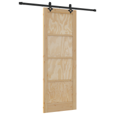 vidaXL csúszóajtó szerelvény készlettel 78x211 cm Tömör fenyőfa (3333500) nyílászáró
