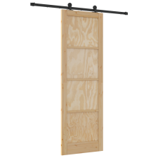 vidaXL csúszóajtó szerelvény készlettel 78x232 cm tömör fenyő (3333334) nyílászáró