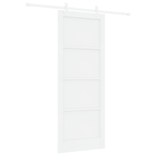 vidaXL csúszóajtó szerelvény szettel Fehér 83x211 cm Szilárd Fa Fenyő (3333563) nyílászáró