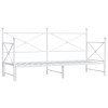 vidaXL Daybed with Trundle without Mattress White 90x190 cm acél (4104688)