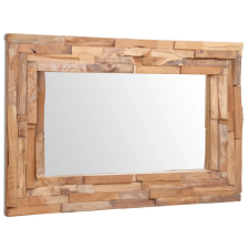 vidaXL dekoratív és téglalap-alakú tükör tíkfából 90 x 60 cm bútor