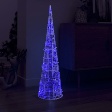 vidaXL dekoratív kék fényű LED-es akril fénykúp 120 cm kültéri izzósor