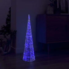 vidaXL dekoratív kék fényű LED-es akril fénykúp 90 cm kültéri izzósor