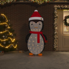 vidaXL dekoratív luxus szövet karácsonyi LED-es hópingvinfigura 180 cm karácsonyi dekoráció