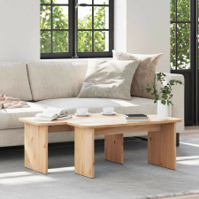 vidaXL Dohányzóasztal 2 pcs Természetes 100 x 69 x 35.5 cm bútor