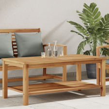 vidaXL Dohányzóasztal Barna 110 x 55 x 45 cm Tömör tíkfa kerti bútor