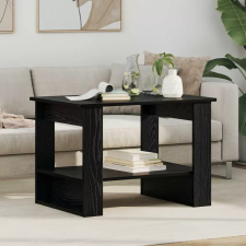  vidaXL Dohányzóasztal Fekete tölgy 72 x 50 x 50 cm Faanyag bútor