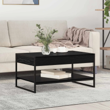 vidaXL Dohányzóasztal Fekete tölgy 80 x 50 x 40 cm Faanyag bútor
