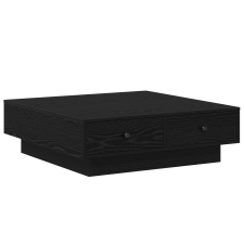 vidaXL Dohányzóasztal Fekete tölgy Szerelt fa 90 x 90 x 28 cm (868804) bútor