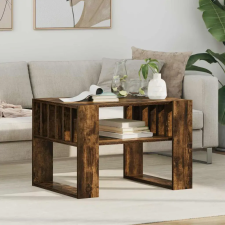  vidaXL Dohányzóasztal Füstölt tölgy 66 x 49,5 x 45 cm Faanyag bútor