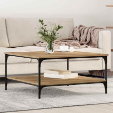 vidaXL Dohányzóasztal kézműves tölgy 80 x 80 x 40 cm Faanyag bútor