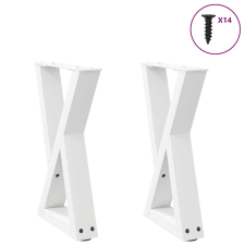 vidaXL dohányzóasztal lábak 2 db Fehér 28x(42-43,3) cm acél bútor