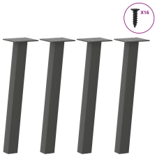 vidaXL dohányzóasztal lábak 4 db antracit 42 cm acél bútor