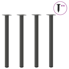 vidaXL dohányzóasztal lábak 4 db antracit 72-74 cm acél bútor