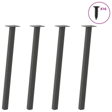 vidaXL dohányzóasztal lábak 4 db antracit 72 cm acél bútor