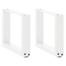 vidaXL Dohányzóasztal lábak U alakú 2 db Fehér 30x(30-31) cm Acél bútor