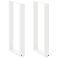 vidaXL Dohányzóasztal lábak U alakú 2 db fehér 40x(90-91) cm acél bútor