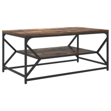vidaXL Dohányzóasztal polccal Füstölt tölgy 90x50x40 cm Forgácslap (868233) bútor